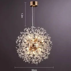 Löwenzahn-Kristall-Kronleuchter – Elegante Beleuchtungsvorrichtung