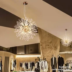 Löwenzahn-Kristall-Kronleuchter – Elegante Beleuchtungsvorrichtung