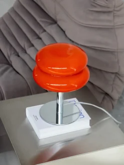 Macaron Glass Lamp – Glass and Iron Table Lamp