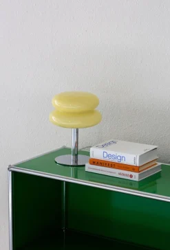 Macaron Glass Lamp – Glass and Iron Table Lamp