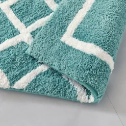 Madivelle Reversible High Pile Bath Rug – Modern Tufted Microfiber