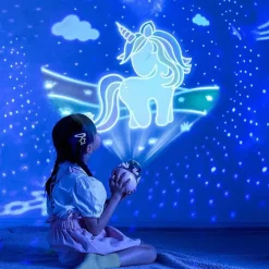 Magischer Häschen-LED-Nachtlichtprojektor – Kinderzimmerdekoration