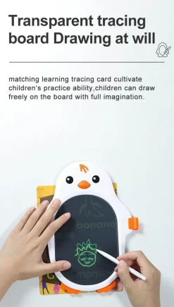 Magisches Zeichentablett für Kinder mit Cartoon-Motiven – Digitales Schreibpad