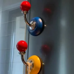 Magnetic Ceramic Wall Hooks – Retro Glossy Decorative Organizers