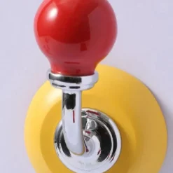 Magnetic Ceramic Wall Hooks – Retro Glossy Decorative Organizers