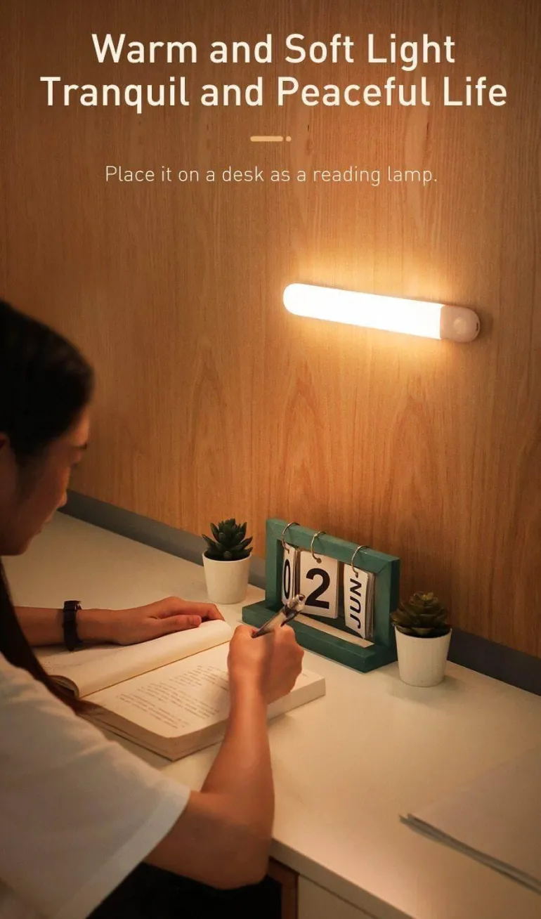 Magnetic LED Motion Sensor Strip Lights - Removable Night Lighting