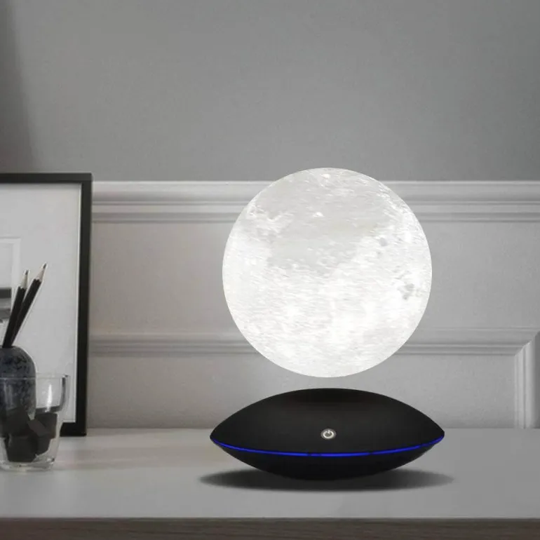 Magnetic Levitating Moon Lamp - 360 Rotating Night Light