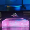 Magnetisch schwebende LED-Raumschifflampe – rotierendes Nachtlicht-Dekor