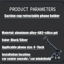 Magnetische Autotelefonhalterung - Armaturenbretthalterung mit langem Griff