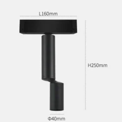 Magnetische Schienenbeleuchtung - Wandmontiertes schwarzes System