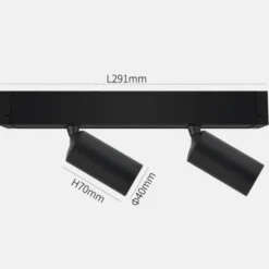 Magnetische Schienenbeleuchtung - Wandmontiertes schwarzes System