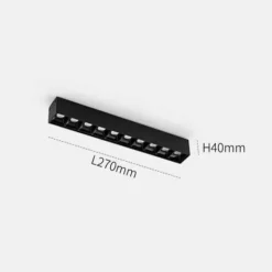 Magnetische Schienenbeleuchtung - Wandmontiertes schwarzes System