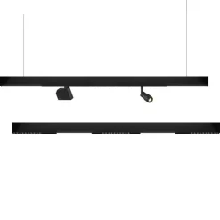 Magnetische Schienenbeleuchtung - Wandmontiertes schwarzes System