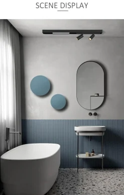 Magnetische Schienenbeleuchtung - Wandmontiertes schwarzes System