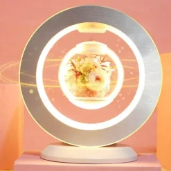 Magnetische schwebende Blumenlampe „Love Forever“