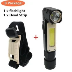 Magnetische wiederaufladbare Camping-Taschenlampe – verstellbares tragbares Außenlicht