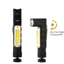 Magnetische wiederaufladbare Camping-Taschenlampe – verstellbares tragbares Außenlicht