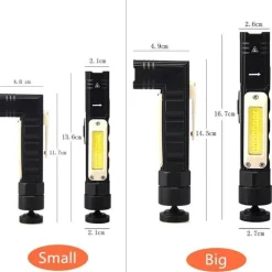 Magnetische wiederaufladbare Camping-Taschenlampe – verstellbares tragbares Außenlicht