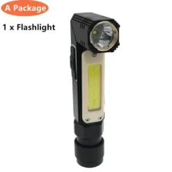 Magnetische wiederaufladbare Camping-Taschenlampe – verstellbares tragbares Außenlicht