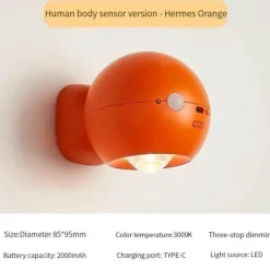 Magnetische wiederaufladbare Wandlampe - Einstellbares rotierendes Licht