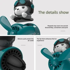 Magnetischer Auto-Lufterfrischer – Pilotentier-Design