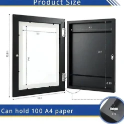 Magnetischer Holz-Kunstrahmen für Kinder – leicht zu öffnendes Design