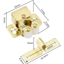 Magnetischer Türdämpferstopper aus Metall
