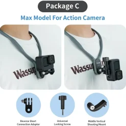 Magnetisches, am Hals montiertes Action-Kamera-Zubehör – Silikonhalterung