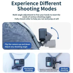 Magnetisches, am Hals montiertes Action-Kamera-Zubehör – Silikonhalterung