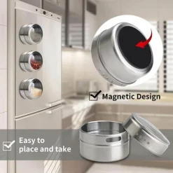Magnetisches Gewürzdosen-Set – Gewürzbehälter aus Edelstahl
