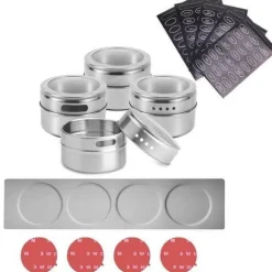 Magnetisches Gewürzdosen-Set – Gewürzbehälter aus Edelstahl