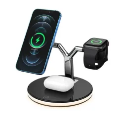 Magnetisches kabelloses 3-in-1-Telefonladegerät - Schnellladestation