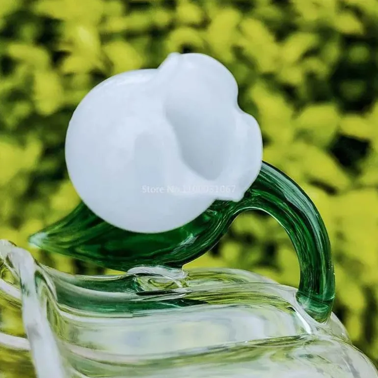Maiglöckchen-Glasbecher-Set – Elegantes Trinkgeschirr für das Homeoffice