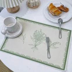 Maiglöckchen-Porzellanteller - Medieval Green Tableware Collection