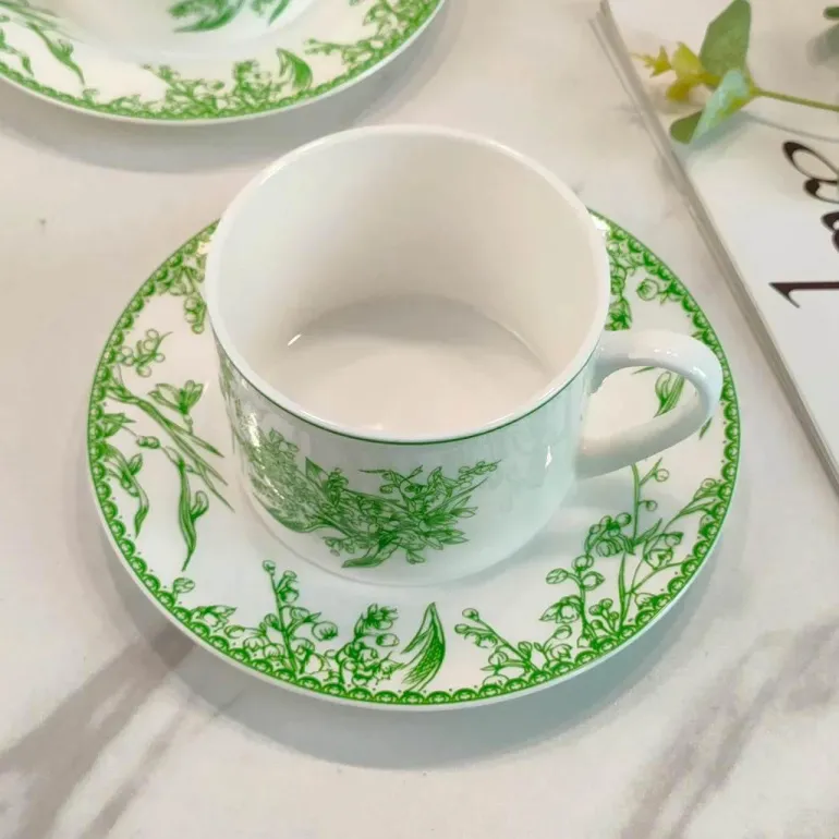 Maiglöckchen-Set aus Bone China – elegantes Blumengeschirr