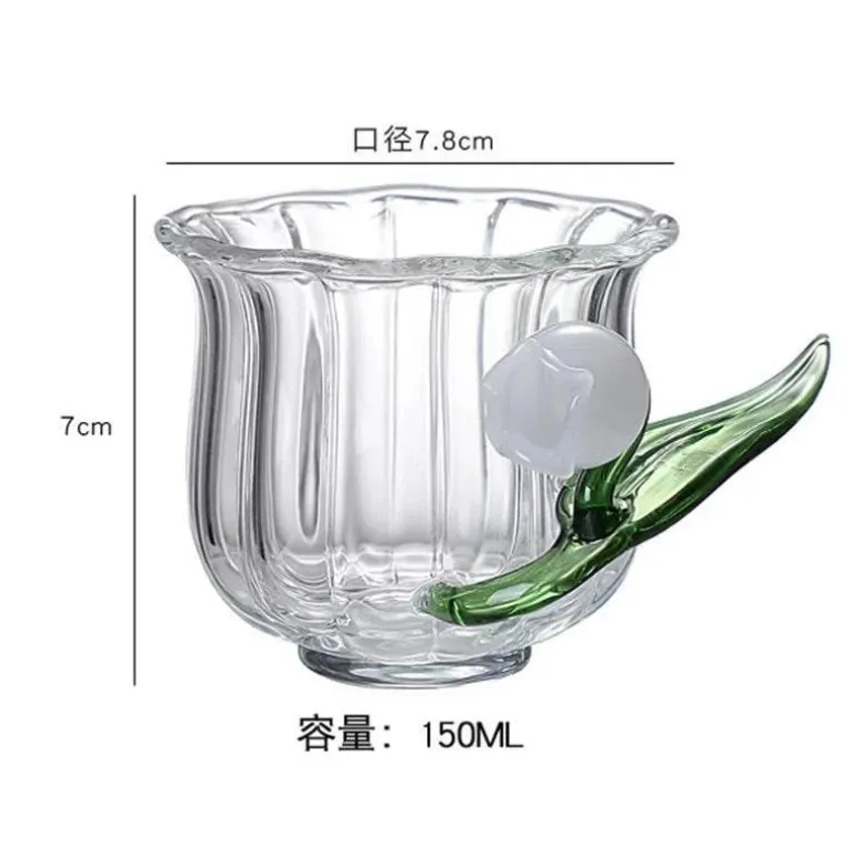 Maiglöckchen-Tier-Wasserbecher - Kaninchen- und Enten-Glasbecher