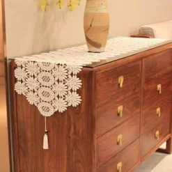 Makramee Tischläufer - Boho Chic Wohndekor