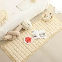 Makramee-Gitterteppich – Dekorativer Plissee-Bodenbelag