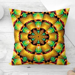 Mandala Mond Kissenbezug - Dekorativer Kissenbezug aus Polyester