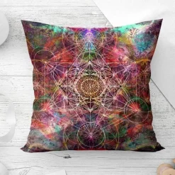 Mandala Mond Kissenbezug - Dekorativer Kissenbezug aus Polyester