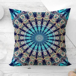 Mandala Mond Kissenbezug - Dekorativer Kissenbezug aus Polyester