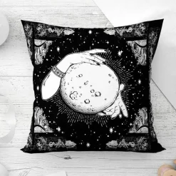 Mandala Mond Kissenbezug - Dekorativer Kissenbezug aus Polyester