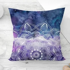 Mandala Mond Kissenbezug - Dekorativer Kissenbezug aus Polyester