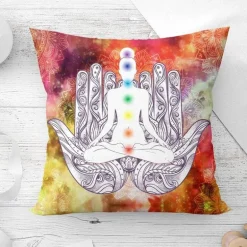 Mandala Mond Kissenbezug - Dekorativer Kissenbezug aus Polyester