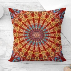 Mandala Mond Kissenbezug - Dekorativer Kissenbezug aus Polyester