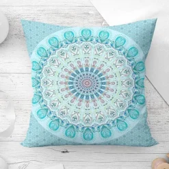Mandala Mond Kissenbezug - Dekorativer Kissenbezug aus Polyester