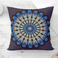 Mandala Mond Kissenbezug - Dekorativer Kissenbezug aus Polyester