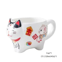 Maneki Neko Teeservice – Lucky Cat Porzellan Teekanne Tasse