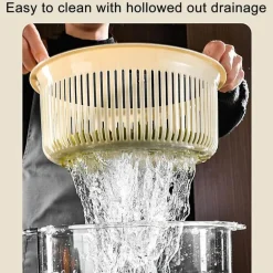 Manuelle Gemüse-Salatschleuder - Effizienter Abtropfkorb