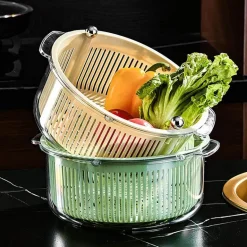 Manuelle Gemüse-Salatschleuder - Effizienter Abtropfkorb